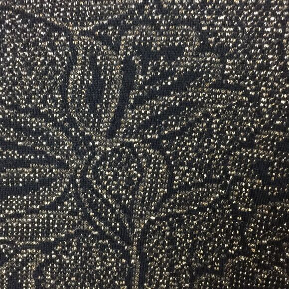 Vintage Black & Gold Floral Sweater- Size Large - Picture 4 of 6